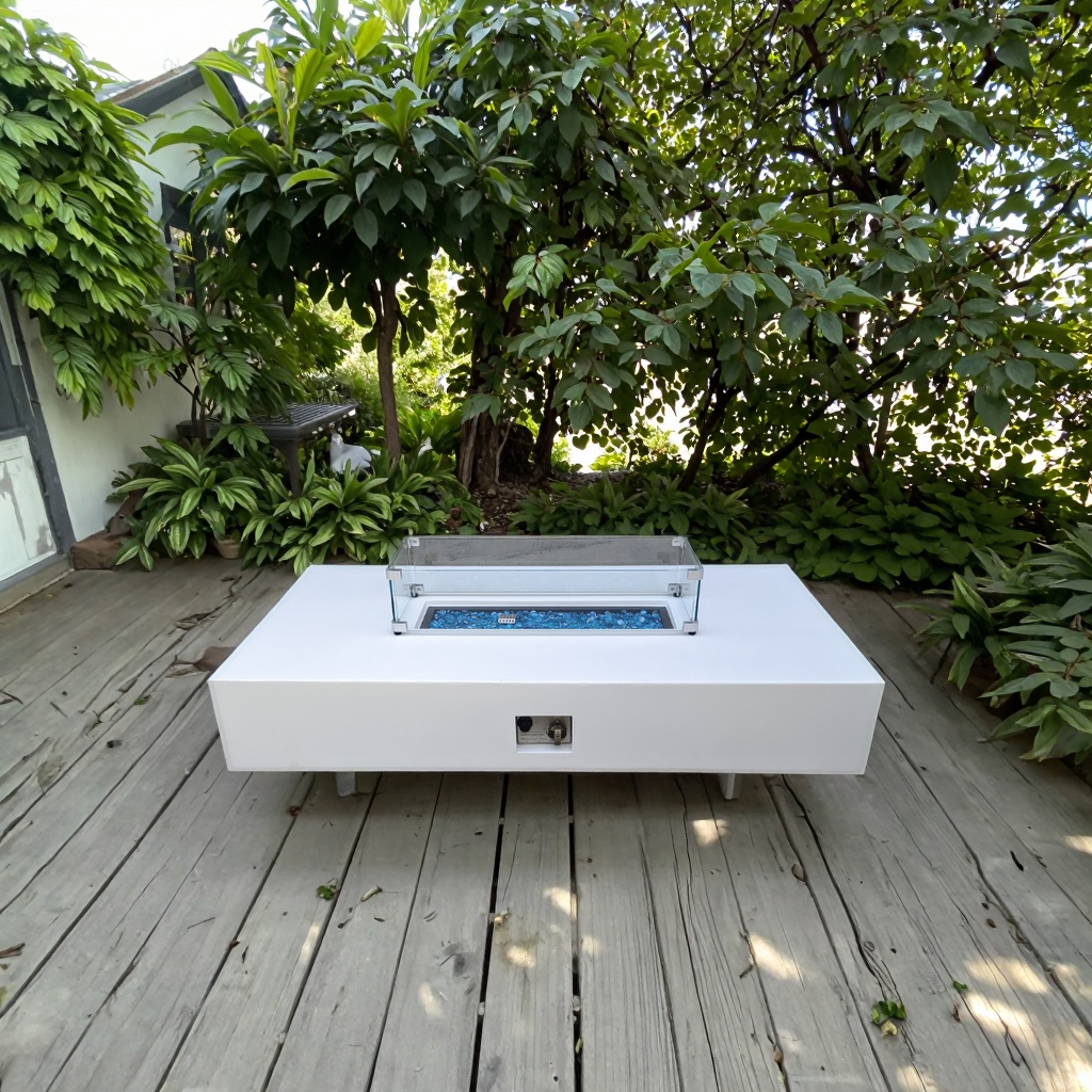 Najnowsze blogi firmy Turn “City Skyline” into a Private Fireplace Area —— Cement Gas Leisure Table