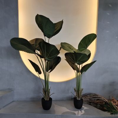 kupować Realistyczna sztuczna wiatrówka palmowa z naturalnymi zielonymi liśćmi online manufacture