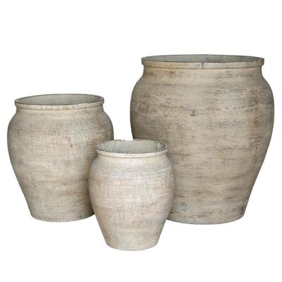 kupować Nowoczesne ceramiczne duże garnki z cementem garnki z kwiatami z drenażem i ochroną UV online manufacture