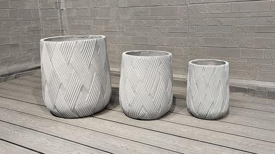 kupować 7-8 lat Żywotność Wnętrze Włókno Glinne Planter dla Hotelu Ogród Home Dekoracja Piece online manufacture