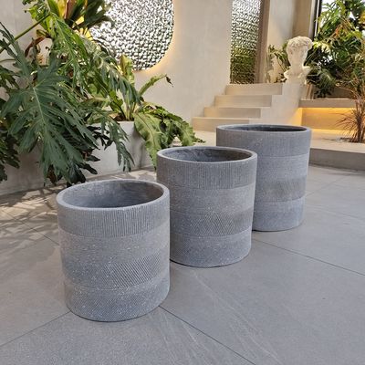 kupować Ręcznie rzeźbione wykończenie Włókno gliniane D300*H270 z otworami drenażowymi online manufacture