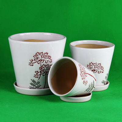 kupować Odwodnienie Garnki ceramiczne do roślin okrągłych Łatwe utrzymanie online manufacture