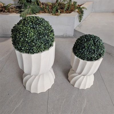 kupować Okrągła plantacja z gliny włóknistej w nowoczesnym stylu z teksturowaną powierzchnią i materiałem odpornym na warunki pogodowe online manufacture