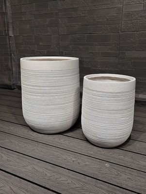 kupować Φ300*H400 Włókno gliniane Plantator Trzyma się 5-6 lat Życie na świeżym powietrzu Konstrukcja powierzchni odporna na warunki pogodowe i trwała online manufacture