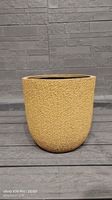 kupować Dekoracja wnętrza Planter z gliny włóknistej z powierzchnią teksturowaną i bez otworów drenażowych online manufacture