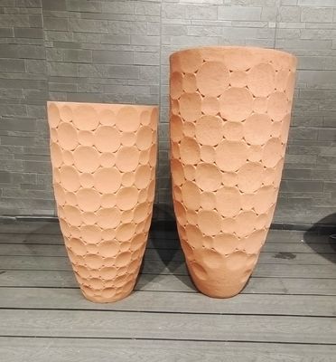 kupować Okrągły plantator z gliny włóknistej w nowoczesnym stylu 7-8 lat Czas trwania w pomieszczeniach i odporność na warunki pogodowe online manufacture