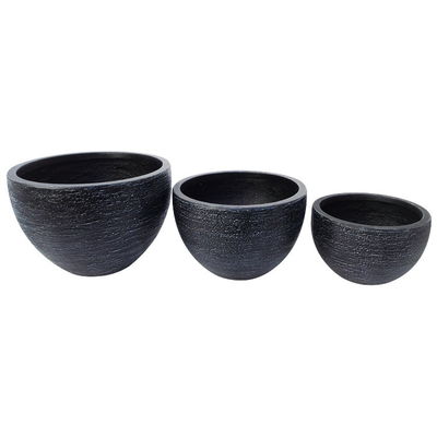 Projektowanie krajobrazu Plain Surface Hand Carved Fiber Cement Round Flower Planter