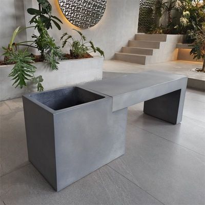 GRC prostokątny Betonowy Patio Stół Meble ogrodowe Na zewnątrz Betonowe ławki