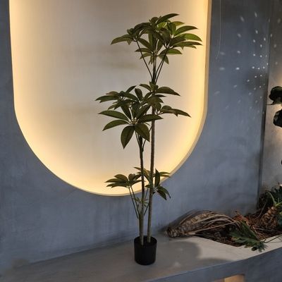 Żywy 150cm Schefflera Faux Roślina z ochroną UV Sztuczna paprocinka Do dekoracji wnętrza Sztuczne rośliny