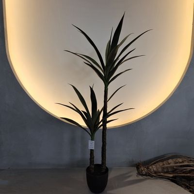 Rzeczywista 100-130 cm jedwab sztuczna yucca drzewo wszelkie warunki pogodowe wodoodporne fałszywa roślina