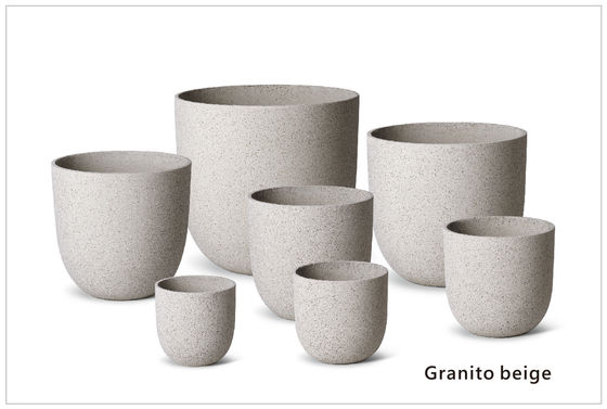 Gładka powierzchnia Nowoczesny styl Powder Coated Fiber Clay Planter Łatwo zmontowany