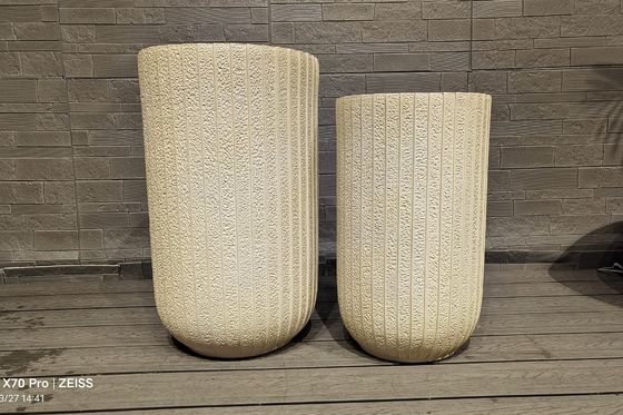 Fiber Clay Round Planter w nowoczesnym pojemniku z cymentem z włókna dla każdej przestrzeni