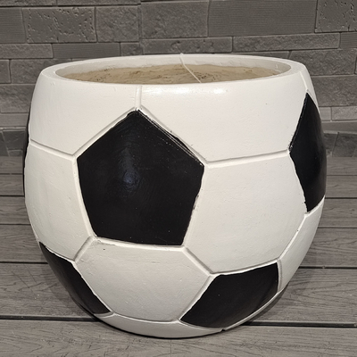 design piłki nożnej sportowy zabawny - tematyczny wygląd zwężany sferyczny włóknisty gliniany donica lekka trwała mało wymagająca doniczka na kwiaty dekoracja biura willi wakacyjnej projekt zagospodarowania terenu w ogrodzie