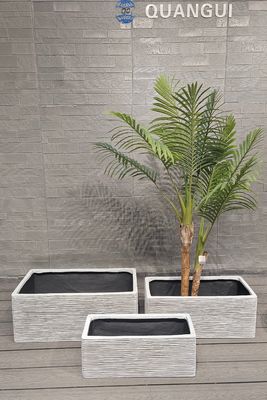 Nowoczesny stylowy prostokątny garnek z gliny, trwały, wewnętrzny i zewnętrzny, podłogowy, wiszący w centrum handlowym