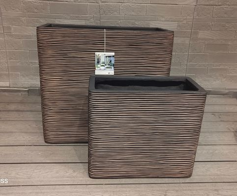 Wysoki, wąski prostokątny doniczka z włókna glinianego Stylowa, nowoczesna, trwała donica do roślinności wewnątrz/na zewnątrz Duża do ustawienia na podłodze lub do zawieszenia